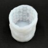 Pillars Candle Mold with Bees and Flowers on Honeycomb sides.