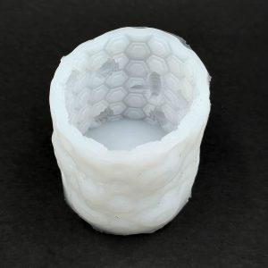 Honeycomb Embossed Pillar with Bees