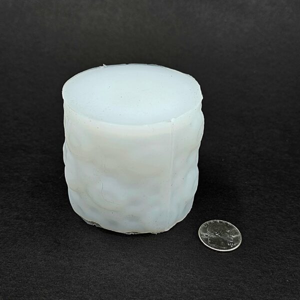 Pillars Candle Mold with Bees and Flowers on Honeycomb sides.