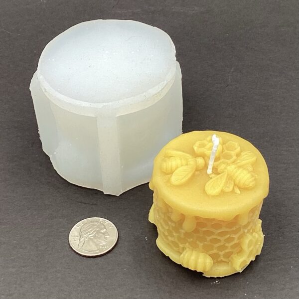 img_0730 Bee and Honey Icing with Hexagon Pillar