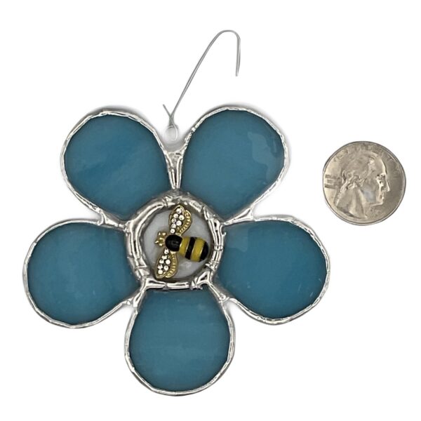 Stained Glass Flower with Bee