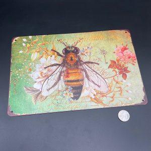Lock and Bee Metal Sign