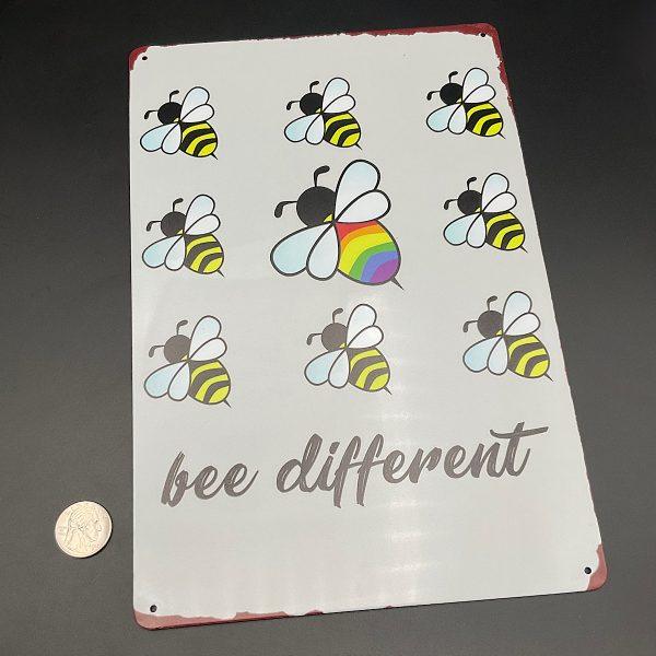 Bee Different Metal Sign