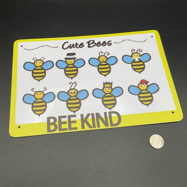 Cute Bee Metal Sign