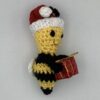 Handmade Crochet Holiday Bee - Santa Bee