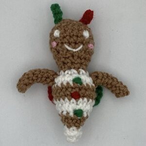 img_0630 Handmade Crochet Holiday Bee - Gingerbread Bee