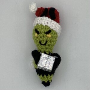 img_0631 Handmade Crochet Holiday Bee - Grinch Bee