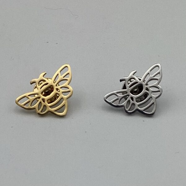 Bee Lapel Pin - Stainless Steel