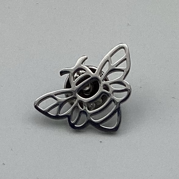Bee Lapel Pin - Stainless Steel
