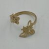 Bee with Flower Ring - Stainless Steel