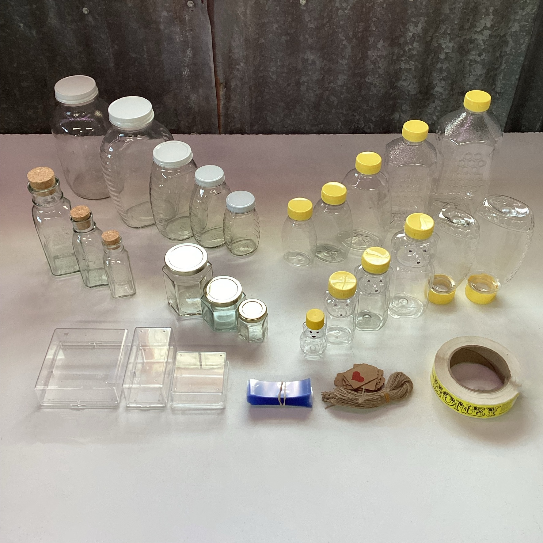 Hexagon Hang Tags with Sisal Twine 100 Pack